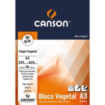 Bloco Papel Vegetal A3 90g 50 Fls Canson 66667019 Bloco Papel Vegetal A3 90g 50 Fls Canson 66667019