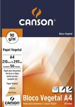 Bloco Papel Vegetal Canson 7018 92,5g/m² A4 com 50 Folhas