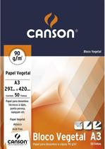 Bloco Papel Vegetal Canson 7019 90g/m² A3 com 50 Folhas