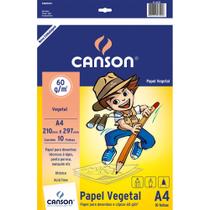 Bloco Papel Vegetal Escolar 60gr A4 10 Folhas Canson - 7078