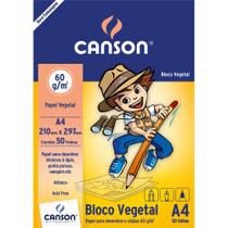 Bloco Papel Vegetal Escolar 60gr A4 50 Folhas Canson - 7079