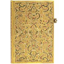 Bloco Paperblanks Gold Inlay Capa Dura Midi Pautado Bloco Paperblanks Gold Inlay Capa Dura Midi Pautado