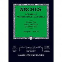 Bloco Para Aquarela Arches TF 300g/m² 14,8x21cm Bloco Para Aquarela Arches TF 300g/m² 14,8x21cm