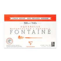 Bloco para Aquarela Clairefontaine Fontaine Satiné 12X18cm 300g - 12 Folhas - 96348