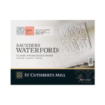Bloco para Aquarela ST Cuthberts Mill S.Waterford Grão Satinado Branco Natural 31 x 23 cm 20 Folhas 300g T45930001011C