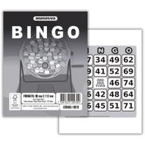 Bloco para Bingo Cinza 90X112MM 96 Folhas PCT.C/10