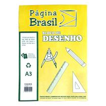 Bloco para Desenho A3 Branco 150g/m² 20 Folhas - Página Brasil