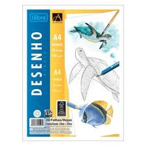 Bloco para desenho a4 branco com 20 folhas 150g academie Bloco para desenho a4 branco com 20 folhas 150g academie