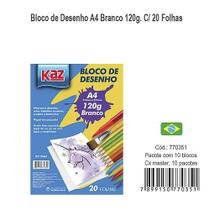 Bloco para Desenho Branco A4 120g - 20 Folhas Bloco para Desenho Branco A4 120g - 20 Folhas