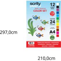 Bloco para Educacao Artistica Color SET 12COR. A4 110G. 24FL