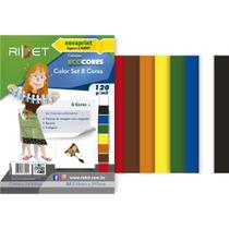 Bloco para Educacao Artistica Color SET A4 8CORES 120G.24F Pacote
