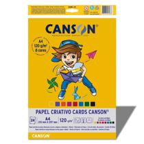 Bloco Para Educação Artística Colorido c/ 8 Cores A4 120g/m² 24 Folhas - Canson Bloco Para Educação Artística Colorido c/ 8 Cores A4 120g/m² 24 Folhas - Canson