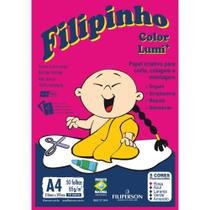 Bloco para Educação Artística Filipinho Lumi 85G - 5 Cores - Pacote com 50 Folhas
