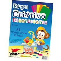 Bloco Para Educacao Artistica Fluorescente A4 50F 90G