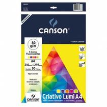 Bloco para educacao artistica lumi a4 80g 50fls 5cores 7162 - fila canson