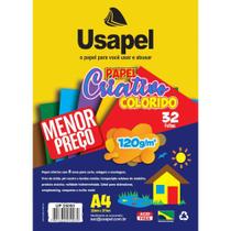 Bloco para Educação Artística Usapel A4 120G 32 Folhas - 8 Cores