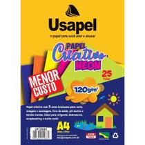 Bloco Para Educacao Artistica Usapel Neon 5cor. A4 120g 25fl - FILIPERSON