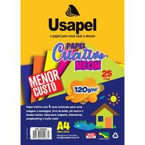 Bloco para educacao artistica usapel neon 5cor. a4 120g 25fl filiperson