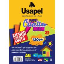 Bloco Para Educacao Artística Usapel Neon 5Cor. A4 120G 25Fl - GNA Bloco Para Educacao Artística Usapel Neon 5Cor. A4 120G 25Fl - GNA