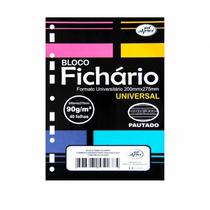 Bloco para fichário Merci universitário preto pautado 40 fls Bloco para fichário Merci universitário preto pautado 40 fls
