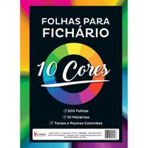 Bloco para Fichario Universit. 10 Cores 10 Materias 200F 56G