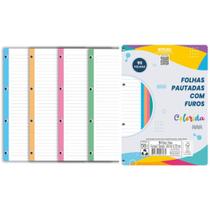 Bloco para Fichario Universit. Color C/FUROS 96F. 200X275MM PCT.C/05 Bloco para Fichario Universit. Color C/FUROS 96F. 200X275MM PCT.C/05