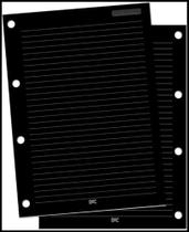 Bloco Para Fichario Universit. Preto C/Linhas Brancas 48F