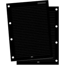 Bloco para Fichario Universit. Preto C/LINHAS Brancas 48F
