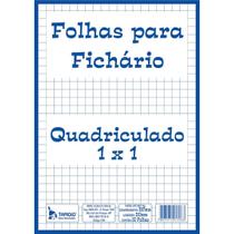 Bloco para Fichario Universit. Quadriculado Branco 1X1CM 50F.