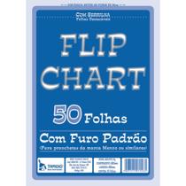 Bloco para Flip Chart 75g 62x86cm com Serrilha e Furo Pacote com 50 Folhas Ref. 1553 Tamoio