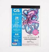 BLOCO PARA ILUSTRAÇÃO CIS GRAF - 17 Páginas A4 com 15 Folhas em Branco BLOCO PARA ILUSTRAÇÃO CIS GRAF - 17 Páginas A4 com 15 Folhas em Branco
