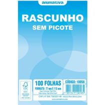 Bloco para Rascunho sem Picote 80X115MM - 100 Folhas, Pacote com 20 Unidades