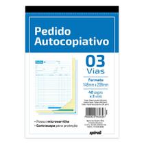 Bloco Pedido 40x3 1/4 148x209mm Autocopiativo 3 Vias 5 Un