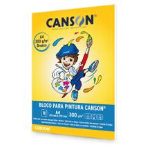 Bloco Pintura Canson A4 300g/m2 12 folhas (gramatura alta - para várias tintas)