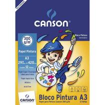 Bloco Pintura Escolar A3 300g 12 Folhas - Canson