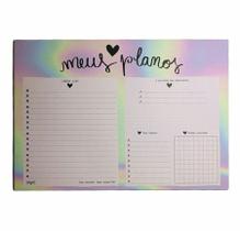 BLOCO PLANNER CHECK LIST MEUS PLANOS - 25 Folhas Decoradas A4