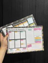 Bloco Planner de Anotações Planejamento Semanal de Mesa Recados 29x21cm Bloco Planner de Anotações Planejamento Semanal de Mesa Recados 29x21cm