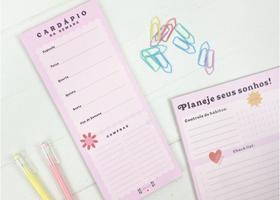 Bloco planner divisorias com imã - cardapio da semana - papelote