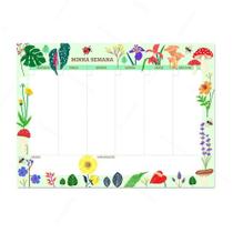 Bloco Planner Semanal Love Garden Verde - Fina Ideia