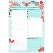 Bloco planner tarefas do Dia Fina Ideia Modelo Borboletas 80Fls