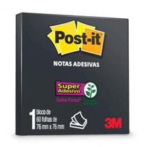 Bloco Post-It 3M 76X76Mm 60Fls Preto