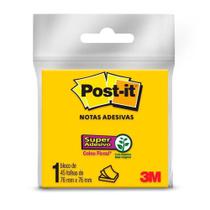 Bloco Post-It 654 - amarelo neon - com 45 folhas - 3M