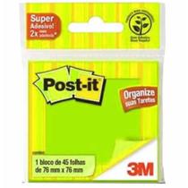 Bloco post-it 76x76 verde 45f / bl / 3m