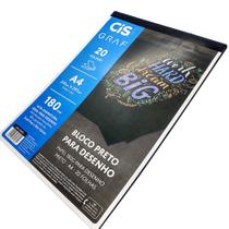 Bloco Preto Para Desenho Lettering CiS Graf A4 180g - 20 Fls Bloco Preto Para Desenho Lettering CiS Graf A4 180g - 20 Fls