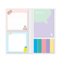 Bloco Recado Adesivo Cis + Marcador Página Sticky Notes ST0404