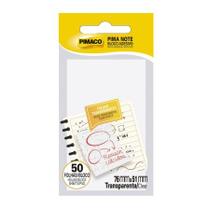 Bloco recado adesivo Pima Note Transparente 76x51mm 50 folhas Pimaco Bloco recado adesivo Pima Note Transparente 76x51mm 50 folhas Pimaco