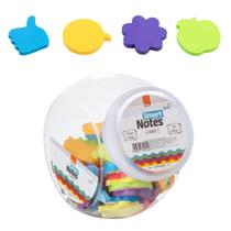 Bloco Recado Autoadesivo Smart Notes Sundry Formas 50 Folhas Pote com 48 Unidades