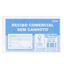 Bloco recibo comercial sem canhoto 20 blocos c/50 Folhas