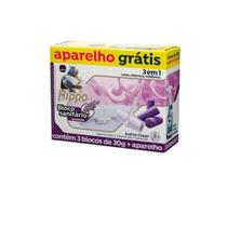 Bloco Sanitário 3 Unidades 30g Lavanda + Aparelho Grátis Hippo Bloco Sanitário 3 Unidades 30g Lavanda + Aparelho Grátis Hippo