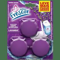 Bloco sanitario triplo para caixa acoplada lavanda 45g novo frescor